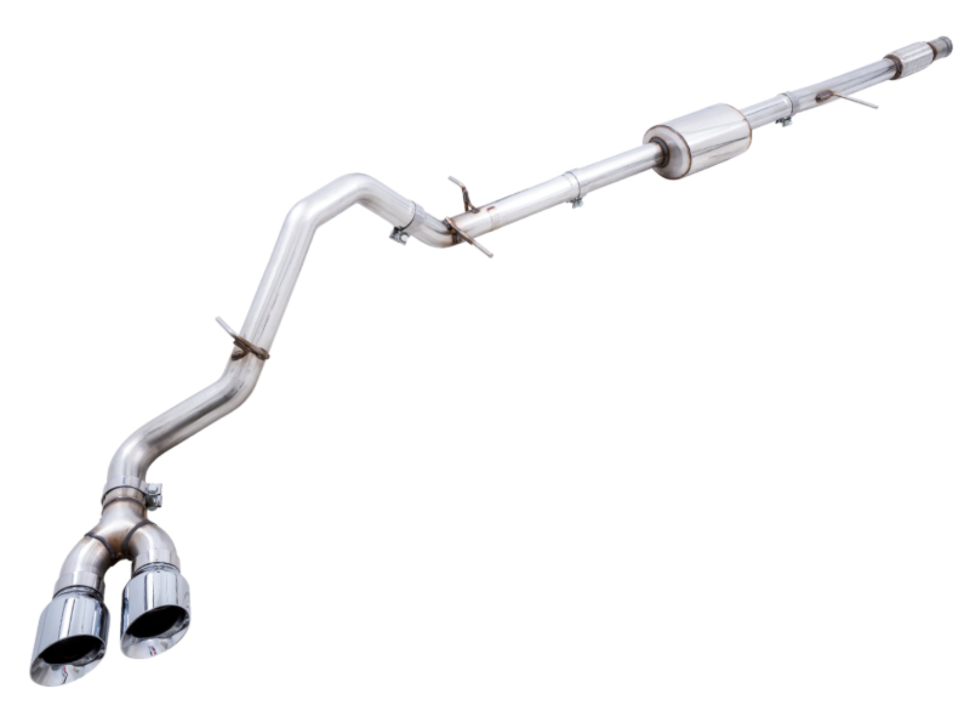 Picture of AWE Tuning 4th Gen GM 1500 5.3L 0FG Cat-Back Dual Side Exit (Flat Bumper) - Chrome Tips