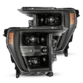Picture of AlphaRex 21-22 Ford F150 Luxx-Series Projector Headlights Alpha-Black w/Activ Light/Seq Signal