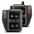 Picture of AlphaRex 08-10 Ford F250-550 NOVA-Series LED Projector Headlights Alpha-Blk w/Activ Light/Seq Signal