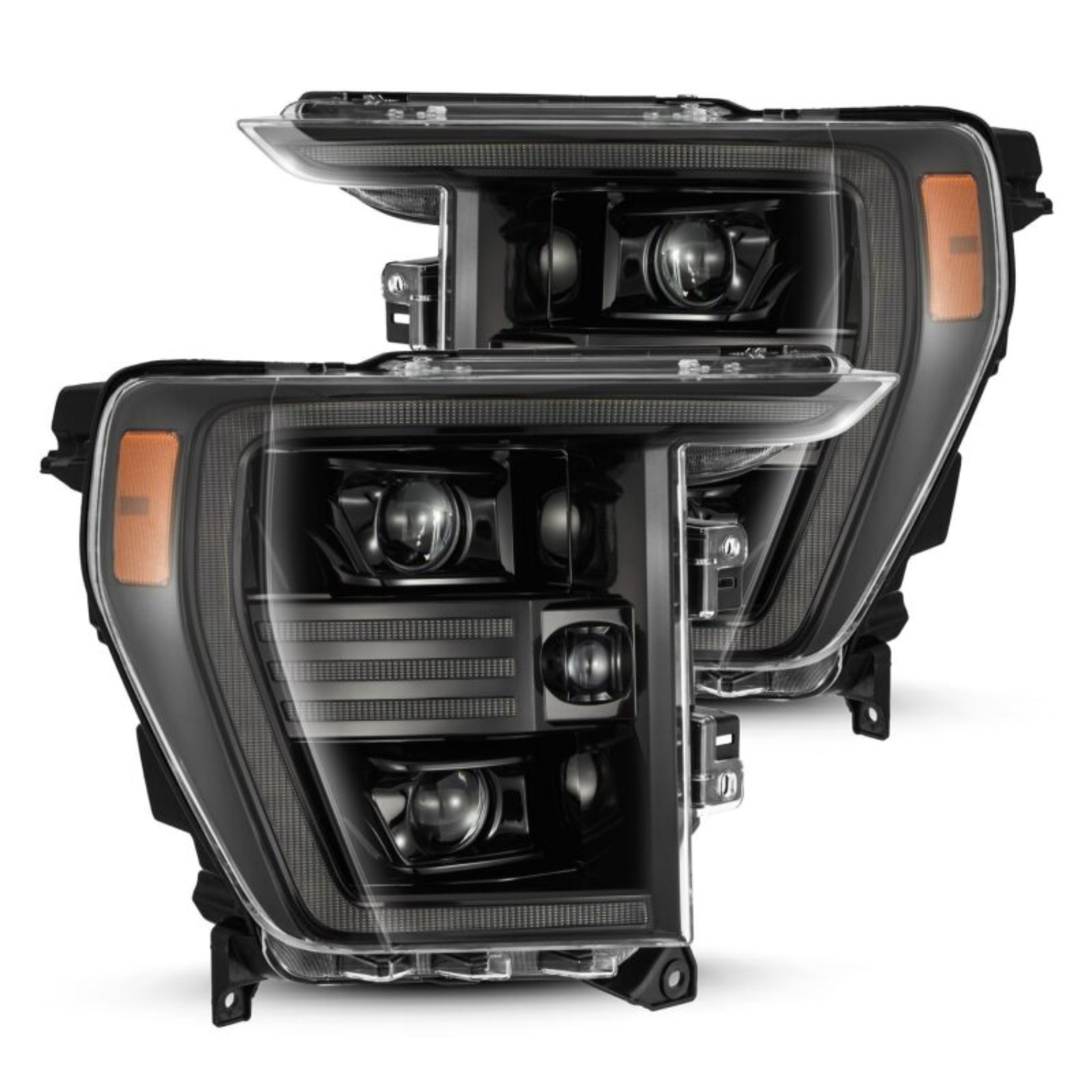 Picture of AlphaRex 21-22 Ford F150 PRO-Series Projector headlights Alpha-Black w/Activ Light/Seq Signal