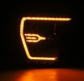 Picture of AlphaRex 21-22 Ford F150 Luxx-Series Projector Headlights Alpha-Black w/Activ Light/Seq Signal