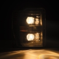 Picture of AlphaRex 08-10 Ford F250-550 PRO-Series Projector headlights Black w/Activ Light/Seq Signal