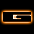 Picture of ORACLE Lighting Universal Illuminated LED Letter Badges - Matte Blk Surface Finish - G