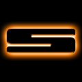 Picture of ORACLE Lighting Universal Illuminated LED Letter Badges - Matte Blk Surface Finish - S
