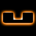 Picture of ORACLE Lighting Universal Illuminated LED Letter Badges - Matte Blk Surface Finish - U