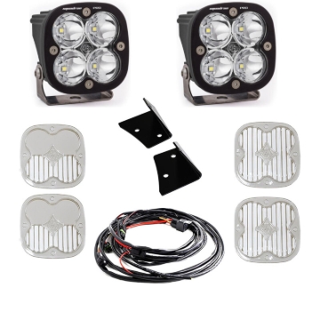 Picture of Baja Designs 07-18 Jeep Wrangler JK Squadron Pro Spot A-Pillar Kit LED Light Pods - White
