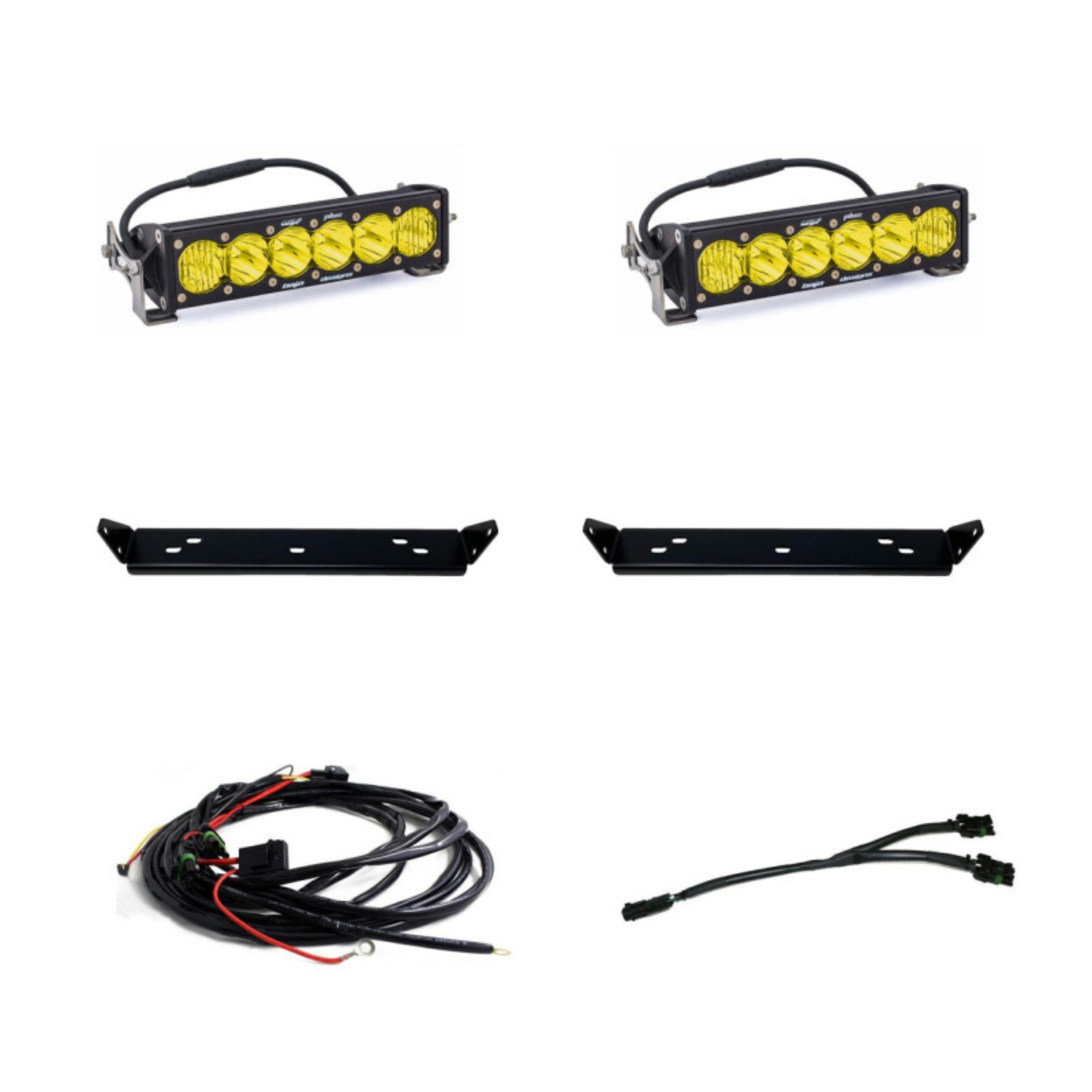 Picture of Baja Designs 2021+ Ford Raptor OnX6 Behind Grill Kit -10in. Amber D/C