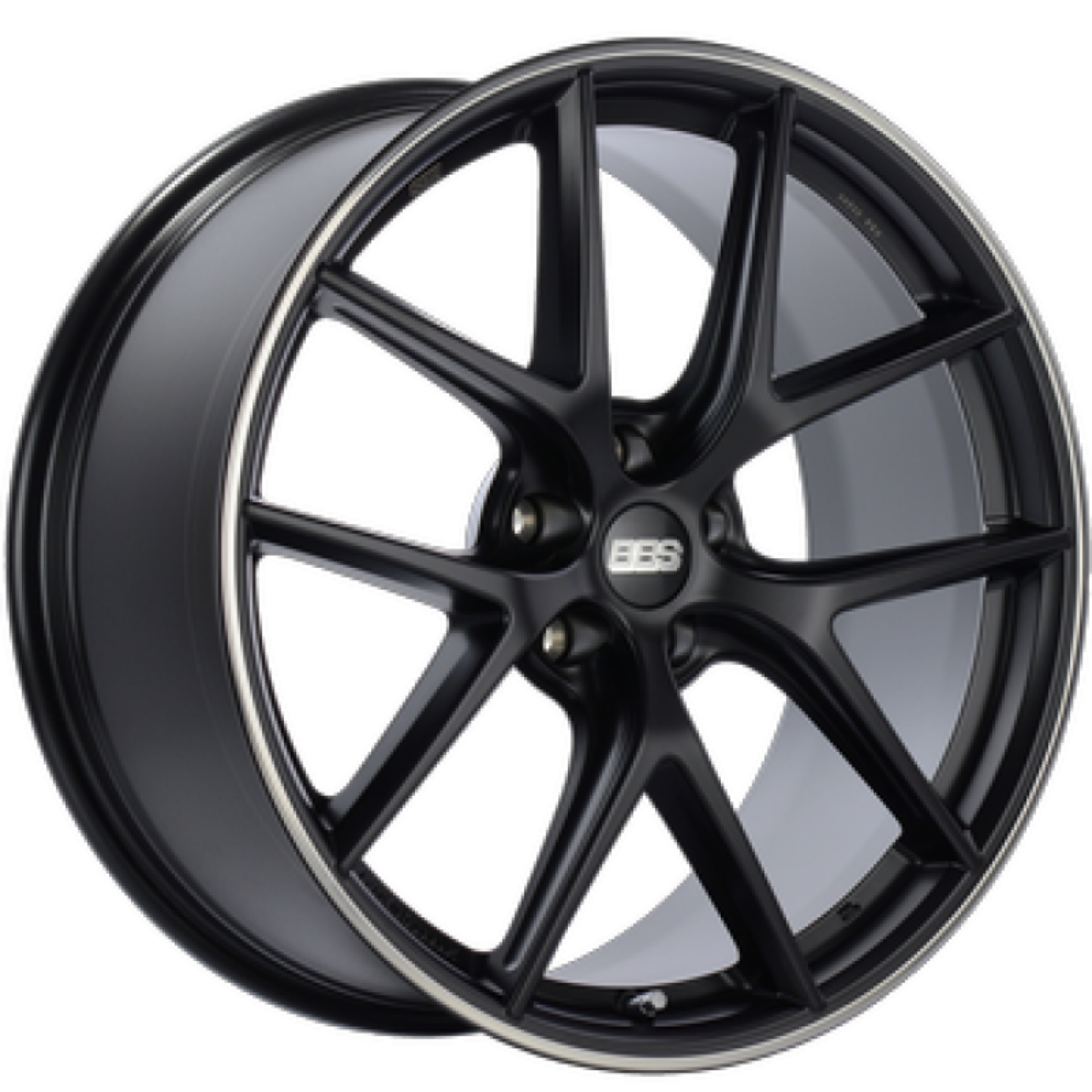 Picture of BBS CI-R 20x9 5x112 ET39 Satin Black Polished Rim Protector Wheel -82mm PFS/Clip Required