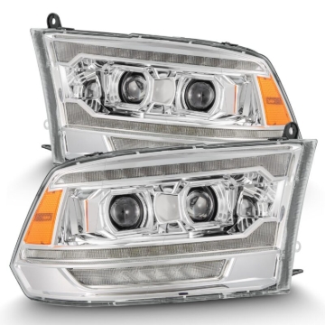 Picture of AlphaRex 09-18 Ram 1500 PRO-Series Proj Headlights Chrome w/ Sequential Signal and Top/Middle DRL