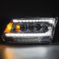 Picture of AlphaRex 09-18 Ram 1500 PRO-Series Proj Headlights Chrome w/ Sequential Signal and Top/Middle DRL