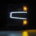 Picture of AlphaRex 14-15 Chevy 1500 PRO-Series Projector Headlights, Alpha-Black w/ Sequential Signal &  DRL