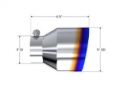 Picture of MBRP T304 Stainless Steel Burnt End Angle Cut Exhaust Tip - 3in. ID / 5in. OD / 6.5in. Length