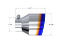 Picture of MBRP T304 Stainless Steel Burnt End Angle Cut Exhaust Tip - 3in. ID / 5in. OD / 6.5in. Length