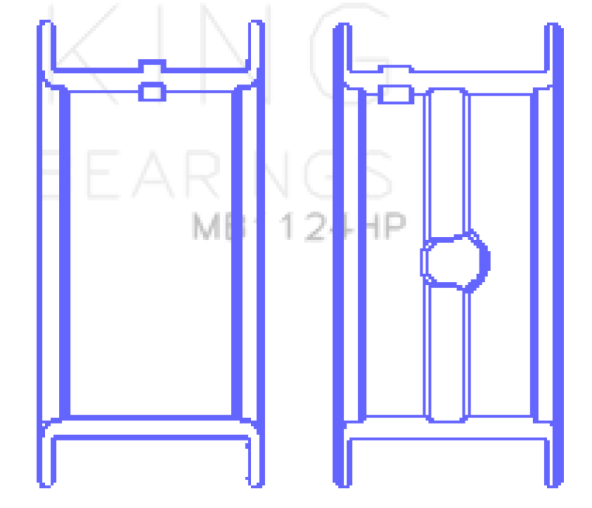 Picture of King Engine Bearings General Motors BIG BLOCK 369-502 GEN IV, V, VI - FLANGED BRG Main Bearing Set