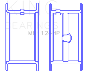 Picture of King Engine Bearings General Motors BIG BLOCK 369-502 GEN IV, V, VI - FLANGED BRG Main Bearing Set