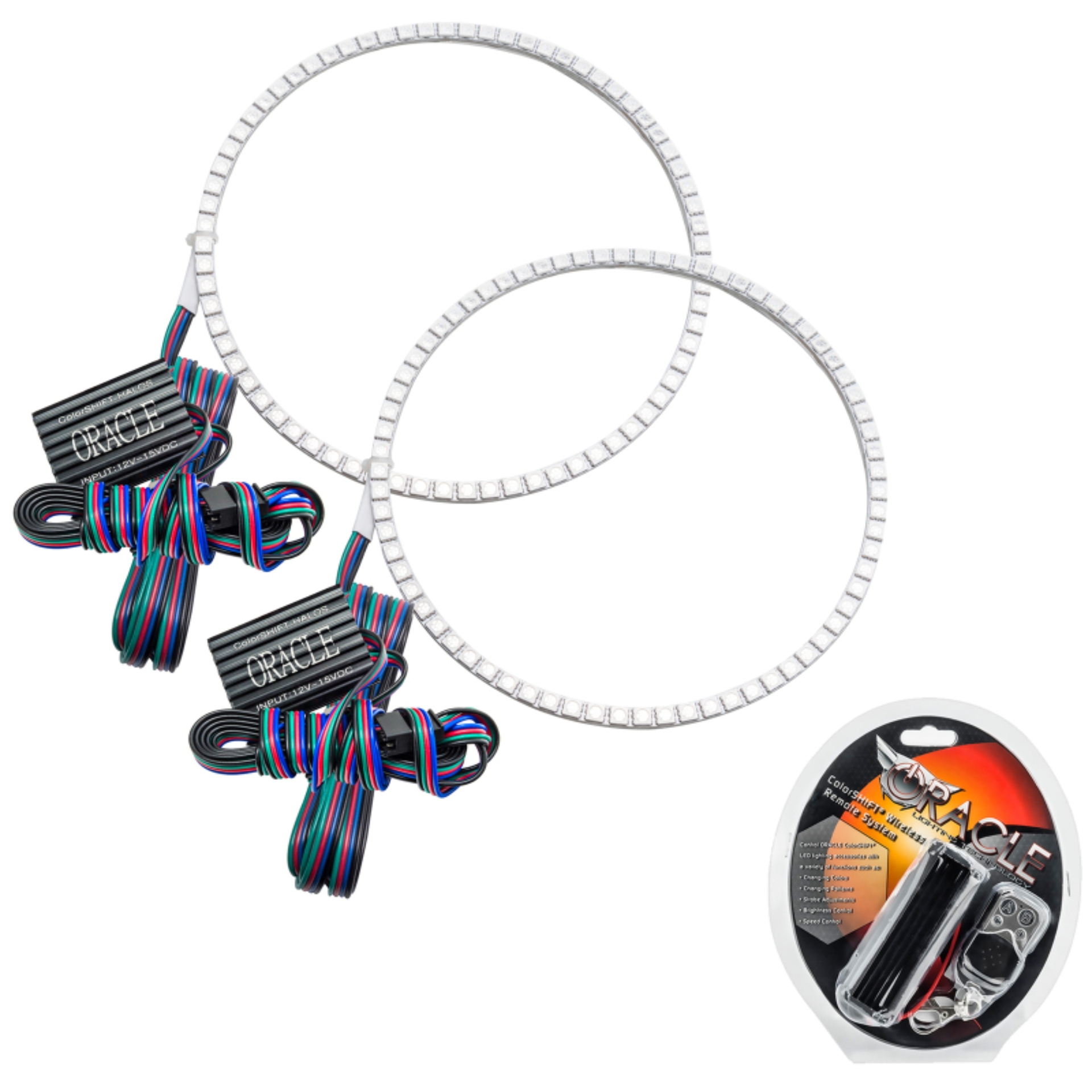 Picture of Oracle 2021 Ford Bronco Base Headlight LED Halo Kit - ColorSHIFT - w/ RF Controller