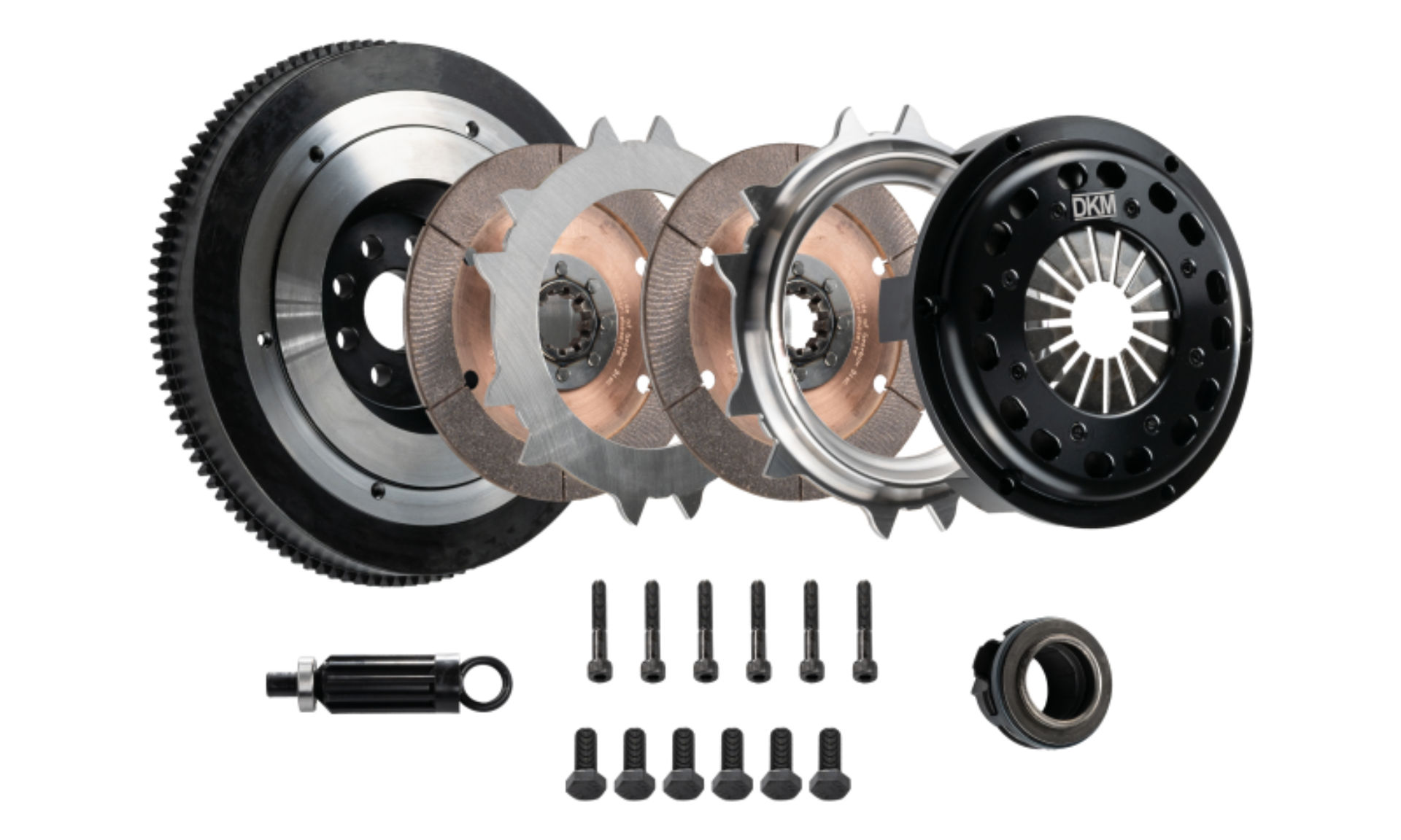 Picture of DKM Clutch 00-06 BMW M3 184mm Ceramic Twin Disc MR Clutch Kit w/Flywheel (650 ft/lbs Torque)