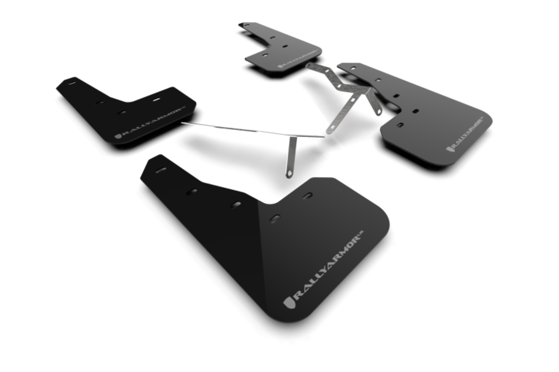 Picture of Rally Armor RAL UR Blk Flap/Grey Logo Mud Flaps - MF90-UR-BLK/GRY