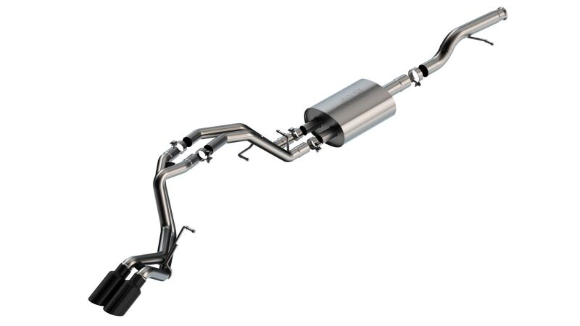 Picture of Borla 21-22 Chevrolet Tahoe 5.3L V8 AT 2/4WD Touring Cat-Back Exhaust (Black Chrome)