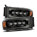 Picture of AlphaRex 02-05 Dodge Ram 1500 NOVA LED Proj Headlights Alpha Black w/Activ Light/Seq Signal