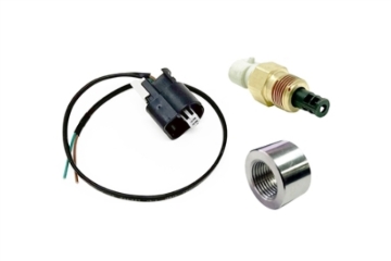 Picture of Torque Solution Fast Response SD IAT Sensor Kit GM Style IAT Sensor w/ Pigtail & Aluminum Weld Bung