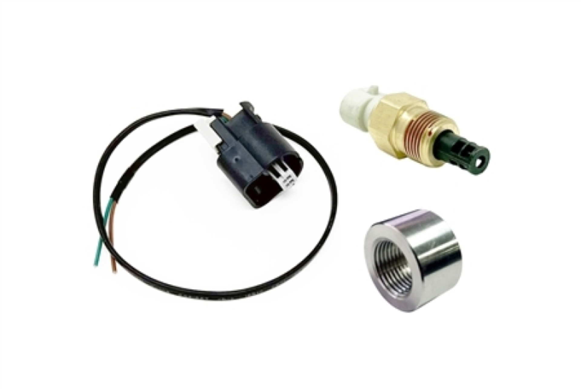 Picture of Torque Solution Fast Response SD IAT Sensor Kit GM Style IAT Sensor w/ Pigtail & Stainless Weld Bung