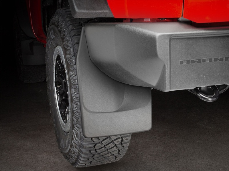Picture of WeatherTech 2021+ Ford Bronco No Drill Rear MudFlaps - Black