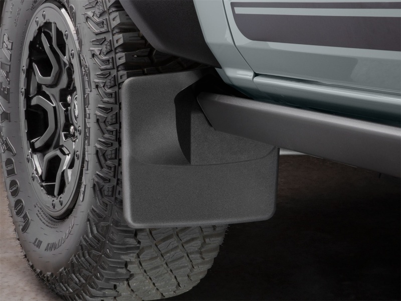 Picture of WeatherTech 2021+ Ford Bronco Front No Drill MudFlaps - Black