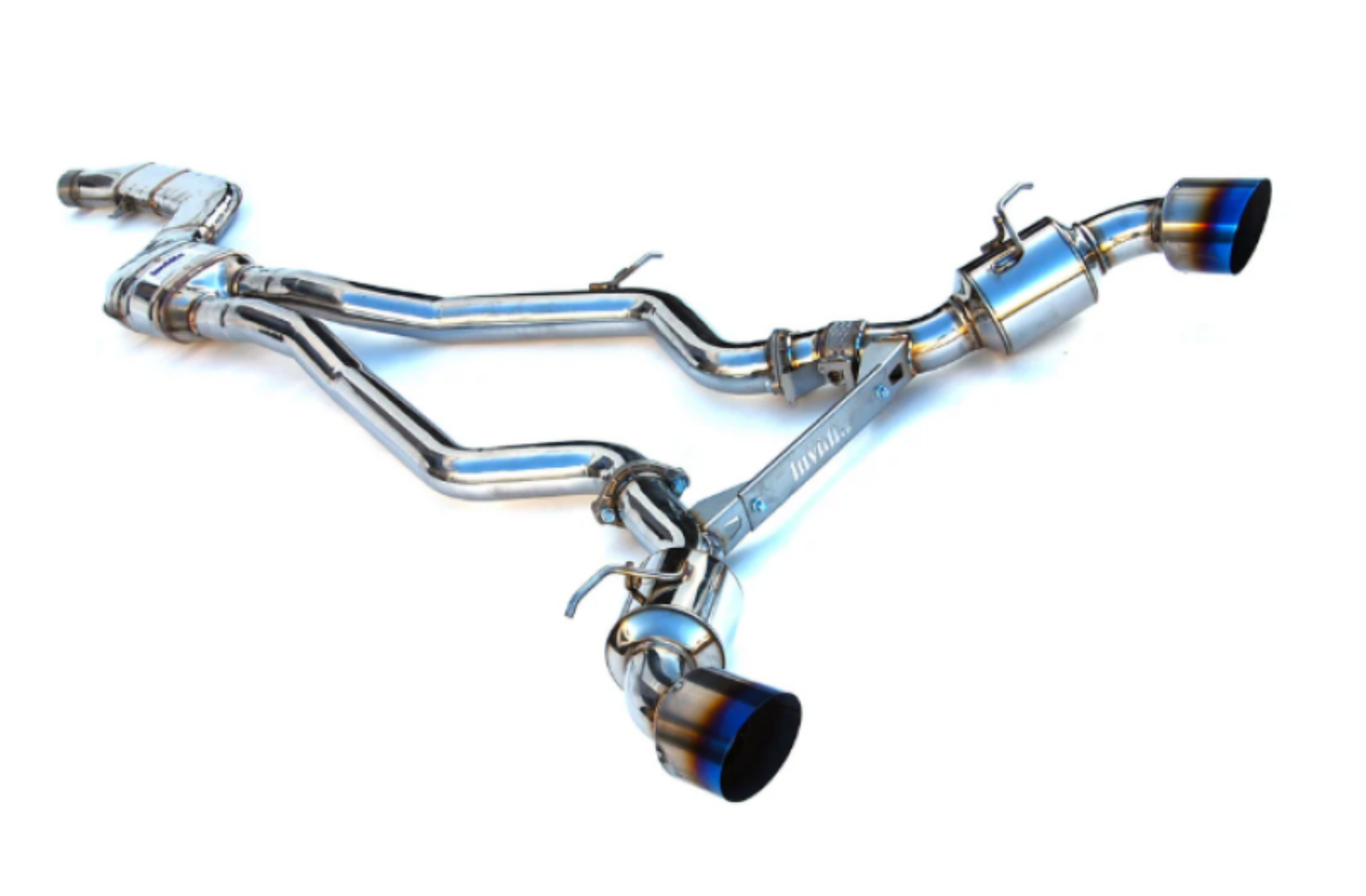 Picture of Invidia 2019+ Toyota Supra Dual N1 w/ Valve Single Layer Titanium Tip Cat-back Exhaust
