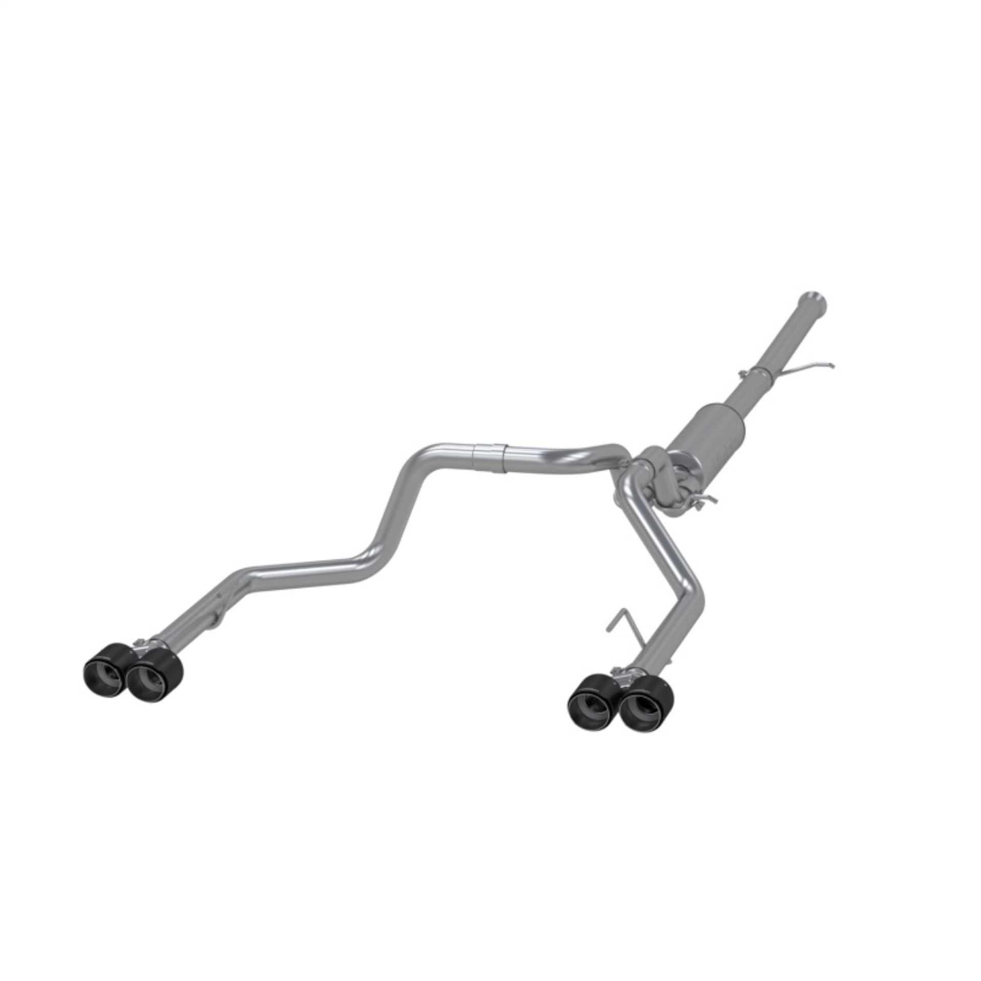 Picture of MBRP 19-21 Chevy Silverado 1500 6.2L 2.5in Dual Split Rear Cat Back w/ Quad Carbon Fiber Tips- T304