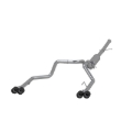 Picture of MBRP 19-21 Chevy Silverado 1500 6.2L 2.5in Dual Split Rear Cat Back w/ Quad Carbon Fiber Tips- T304