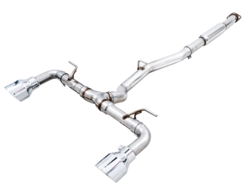 Picture of AWE Tuning Subaru BRZ/ Toyota GR86/ Toyota 86 Track Edition Cat-Back Exhaust- Chrome Silver Tips