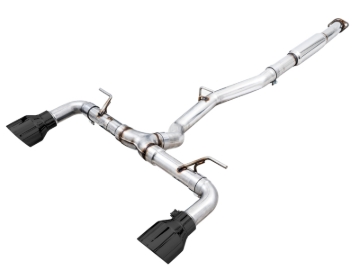 Picture of AWE Tuning Subaru BRZ / Toyota GR86 / Toyota 86 Track Edition Cat-Back Exhaust- Diamond Black Tips