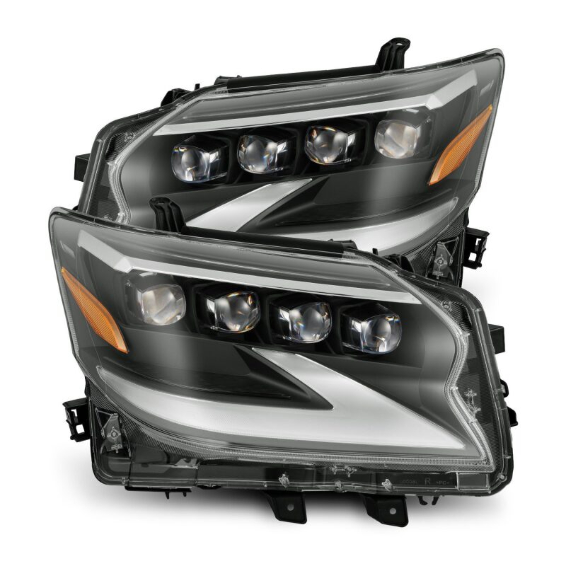 Picture of AlphaRex 14-19 Lexus GX 460 NOVA LED Projector Headlights Plank Style Black w/Activ Light/Seq Signal