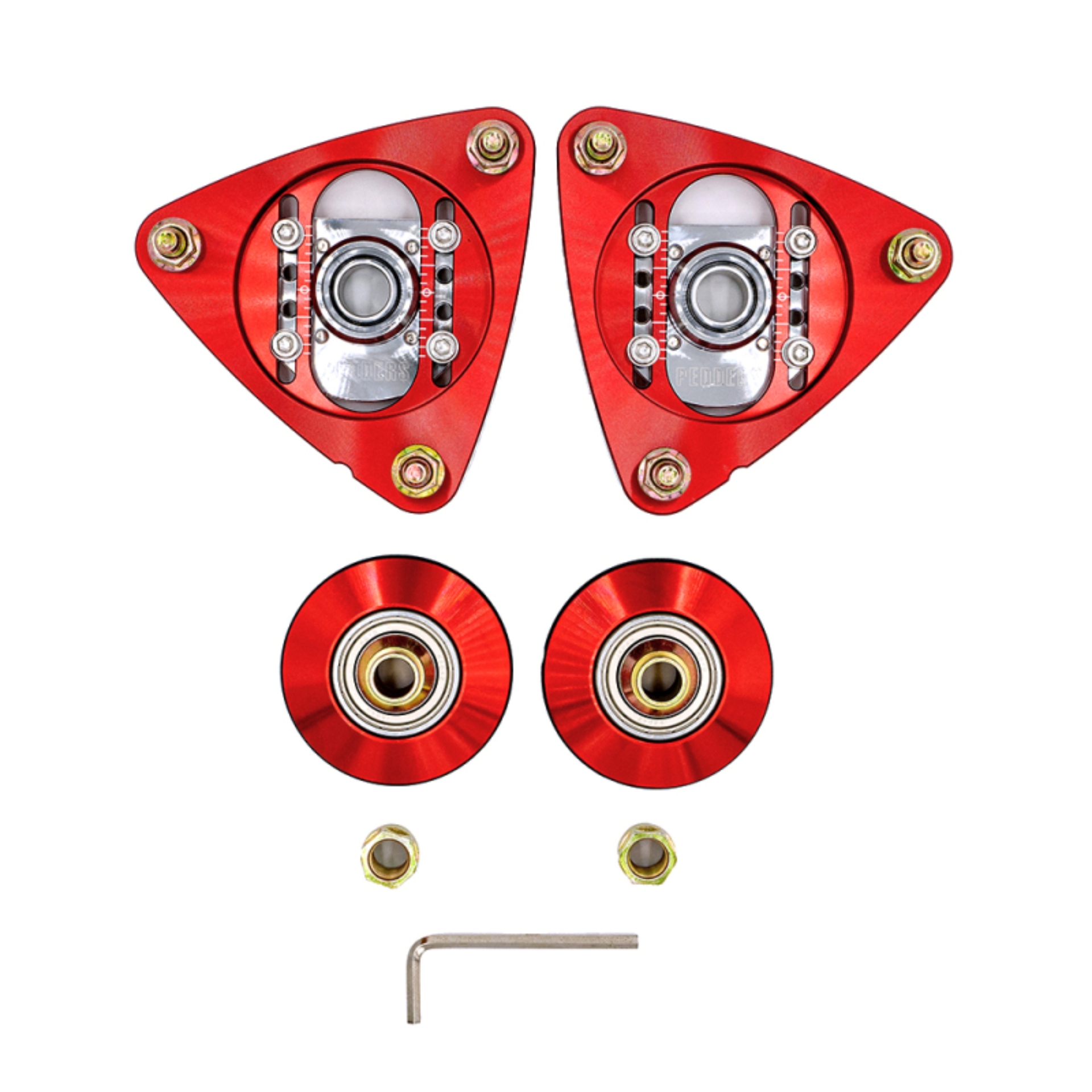 Picture of Pedders 2015+ Ford Mustang Front Strut Mount Adjustable Camber Plates (for Kit ped-160099)