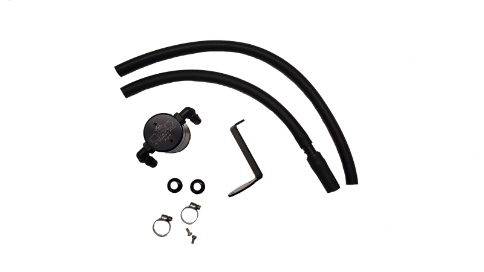Picture of J&L 14-24 Mazda CX5 2.5L Non-turbo Driver Side 3.0 Oil Separator Kit - Black Anodized