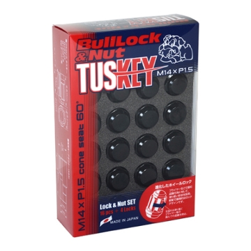 Picture of Project Kics 16 LUGS + 4 LOCKS Tuskey Black Bullock And Nut Set - 14X1.50