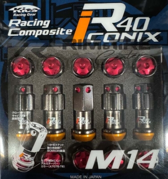Picture of Project Kics R40 Iconix 14x1.50 Classical Lock & Lug Nuts 16+4 (Red Cap)