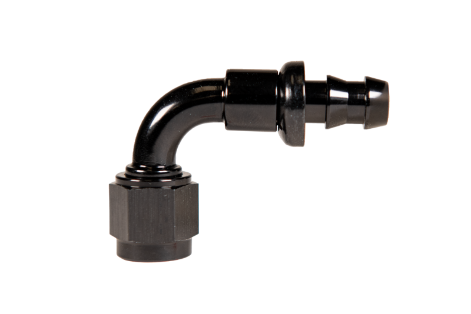 Picture of Fleece Performance Universal -8AN 90Deg to Hose Barb - Black