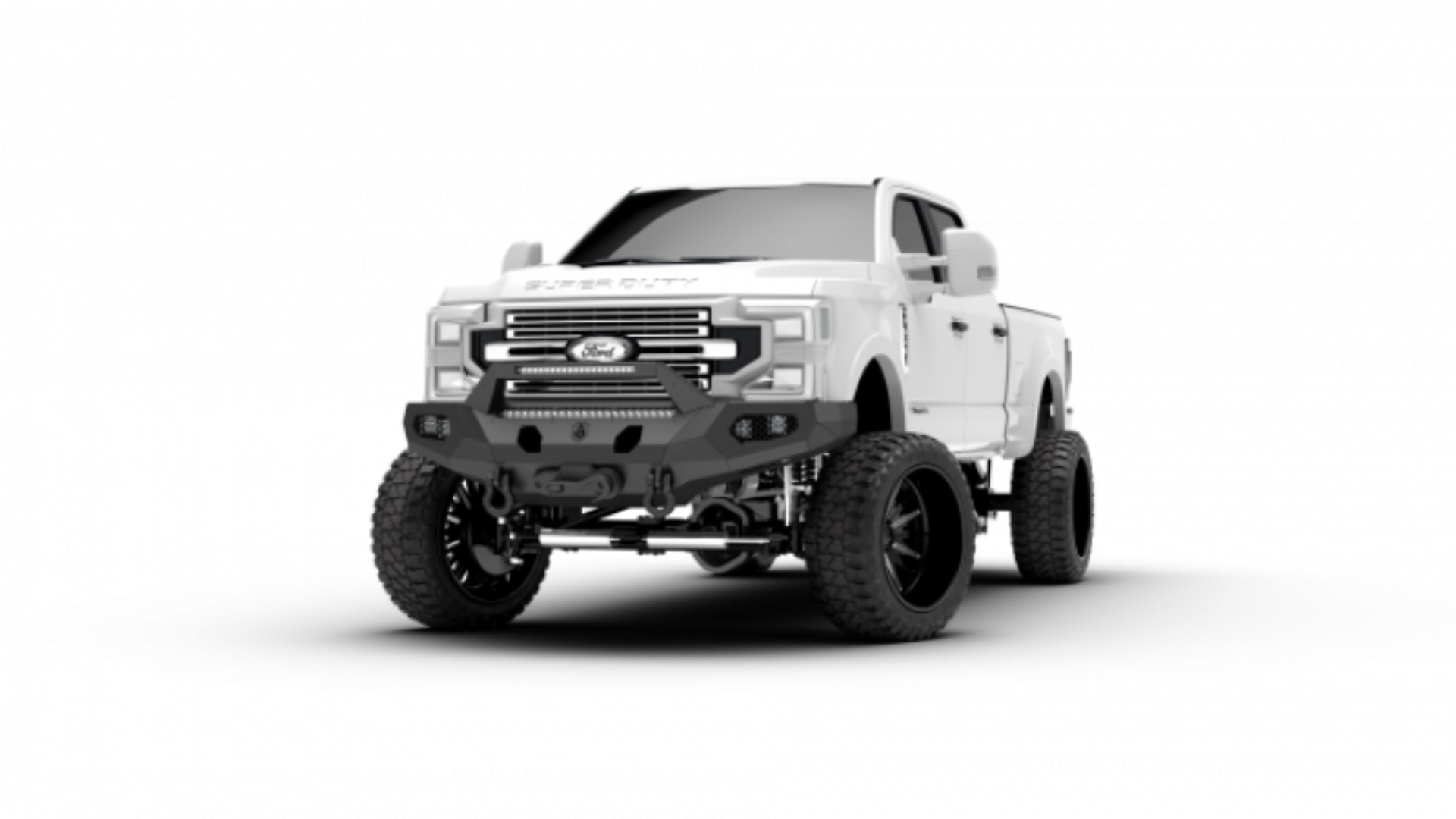 Picture of Road Armor 2017 Ford F250 Evolution Front Winch Bumper With Sheet Metal Pre Runner