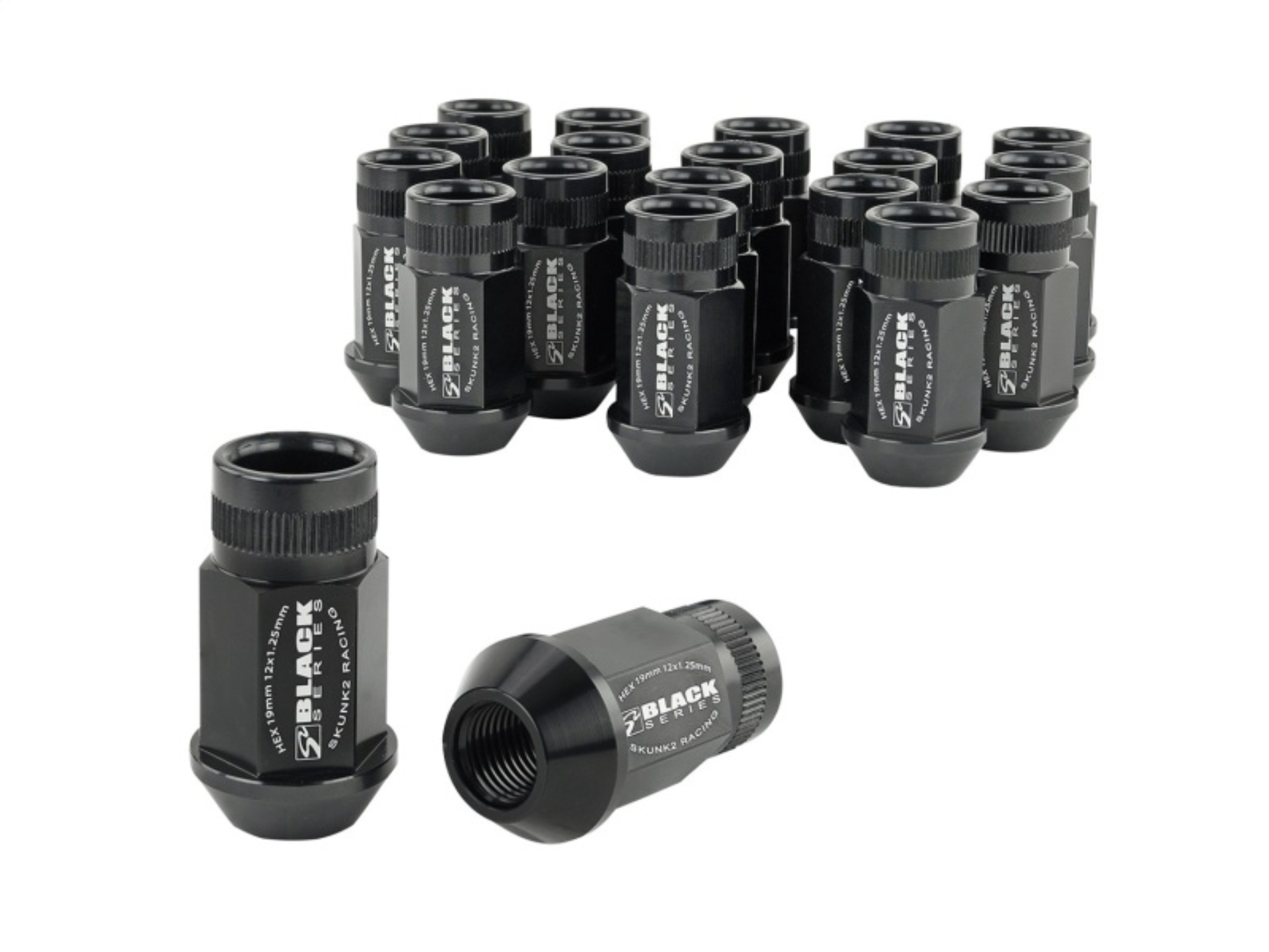 Picture of Skunk2 12x1.25 Forged Lug Nut - Black (Set of 20)