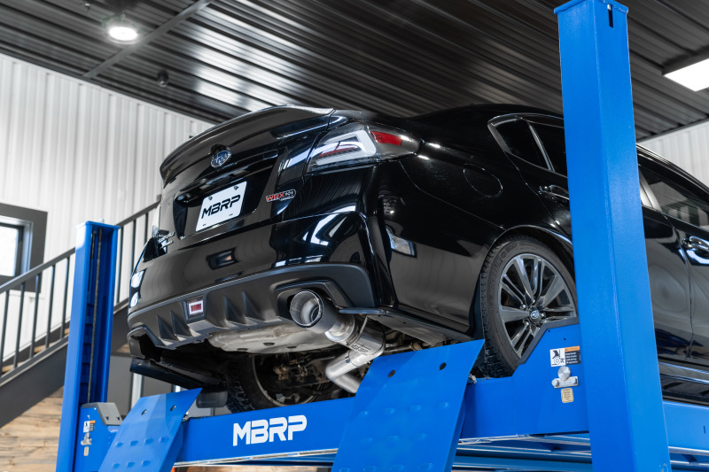 Picture of MBRP 15-21 Subaru WRX 2.0L/STI 2.5L/11-14 Sed 3in Cat-Back Single Rear Exit w/Carb Fiber Tips- T304