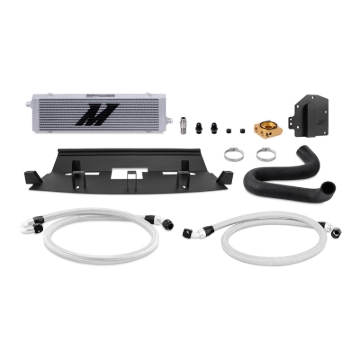 Picture of Mishimoto 18+ Ford Mustang GT RHD Oil Cooler Kit Silver Thermostatic
