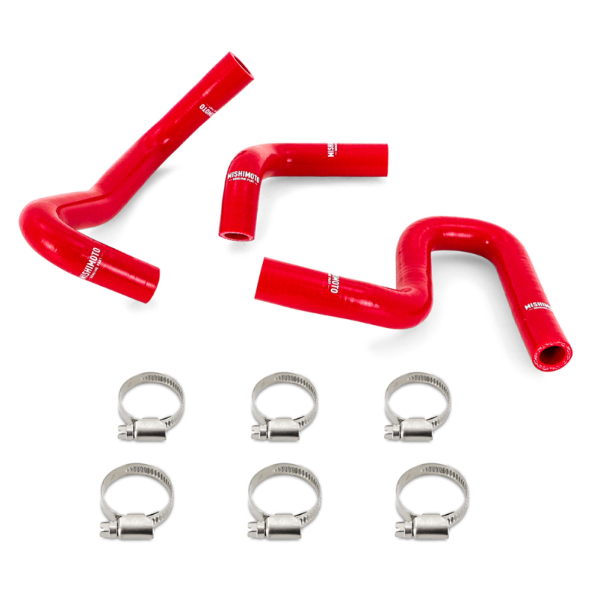 Picture of Mishimoto 96-02 4Runner 3.4L Silicone Heater Hose Kit (w/o Rear Heater) Red