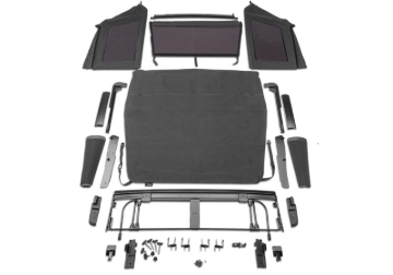 Picture of Rampage 2018-2022 Jeep Wrangler (JL) Frameless Trail Plus Top Kit - Black