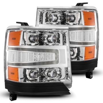 Picture of AlphaRex 16-18 Chevy 1500HD NOVA-Series LED Proj Headlights Chrm w/Actv Lgt/SeqSig & DRL(Req 810023)