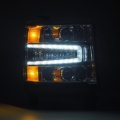 Picture of AlphaRex 16-18 Chevy 1500HD LUXX LED Proj Headlights Chrome w/Seq Actv Lgt / Seq Sig (Req PN 810023)