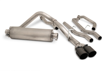 Picture of Gibson 2022 Toyota Tundra 3.5L-T V6 5.5ft bed 2.5in Cat-Back Dual Sport Exhaust - Black Elite