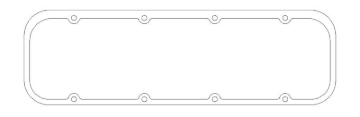 Picture of Cometic Chevrolet Gen-1 Small Block V8 .094in Fiber Valve Cover Gasket Splayed Valve Head