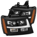 Picture of AlphaRex 07-14 Chevrole Tahoe PRO-Series LED Headlights Plank Style Blk w/Activ Light/Seq Signal/DRL
